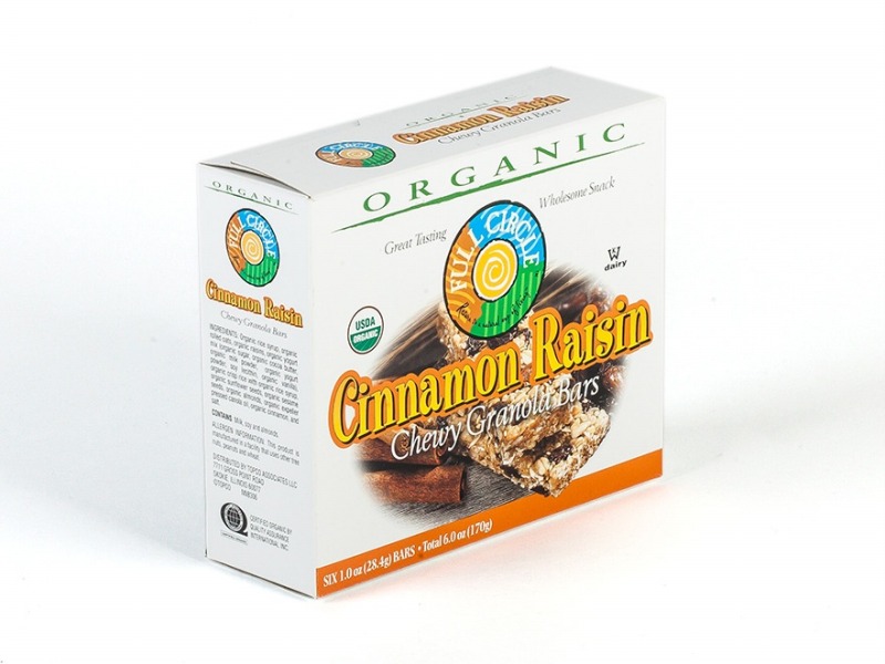 full circle organic cinnamon raisin chewy granola bars