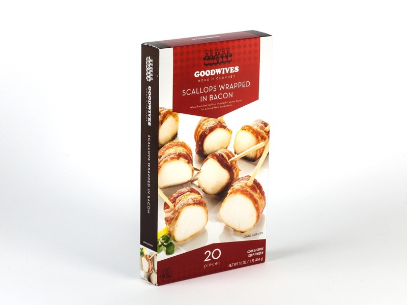 goodwives scallop wrapped in bacon packaging